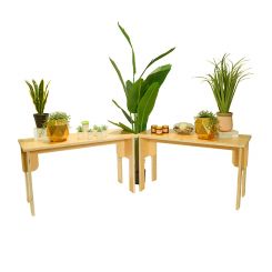 Set of 2 Wooden Display Table, Small, Collapsible
